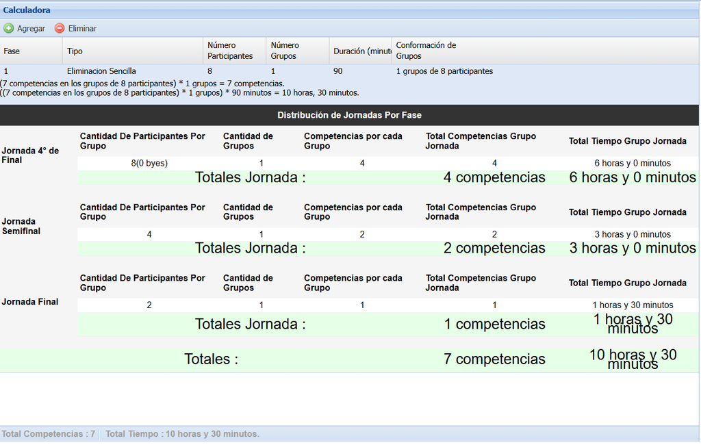 Calculadora de Torneos